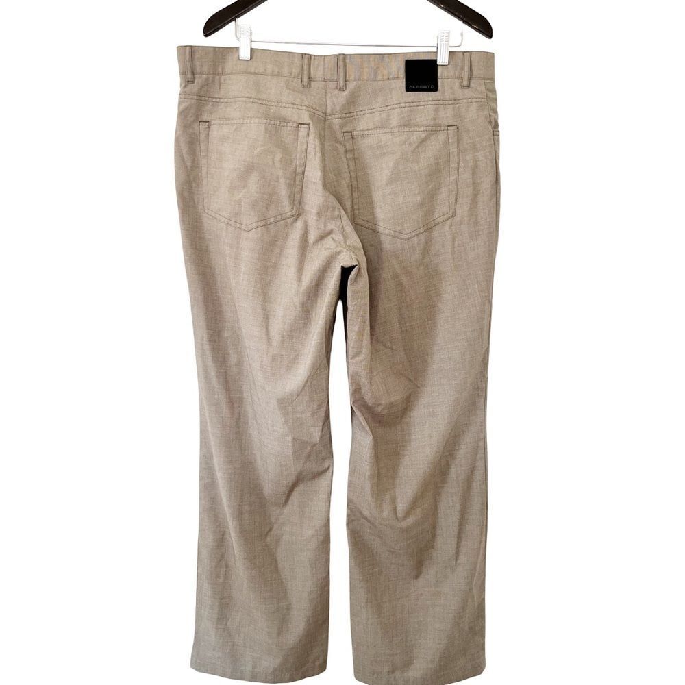 Alberto Ceramica Comfort Fit Dress Pants 38x31 Tan Stretch Travel Performance - Picture 3 of 10